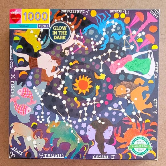 eeBoo ZODIAC Glow in the Dark Jigsaw Puzzle 1000 pieces - Picture 3 of 9